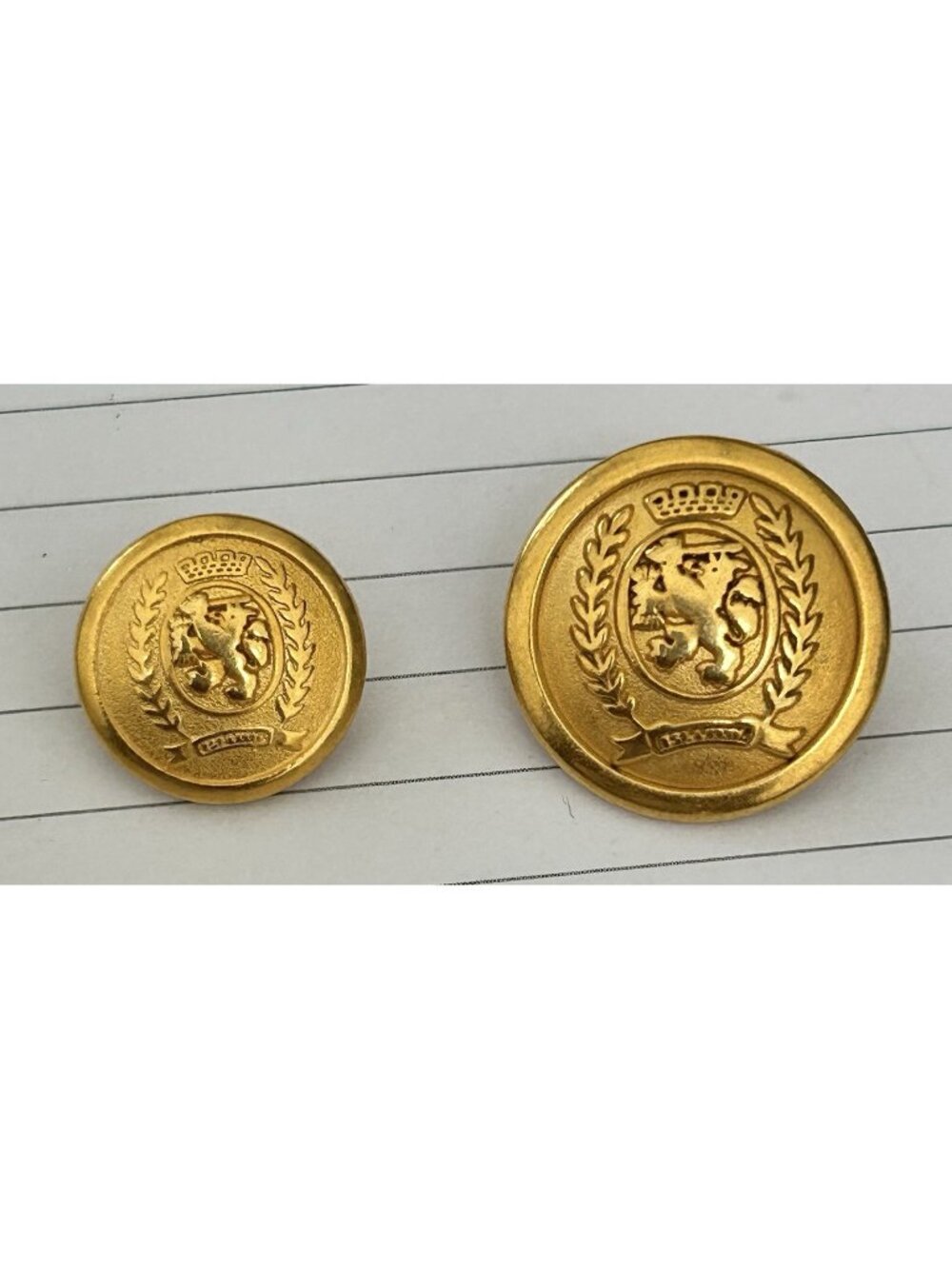 Vintage Hilfiger Blazer Goldtone Lot of 2 Blazer Replacement Buttons NOS New